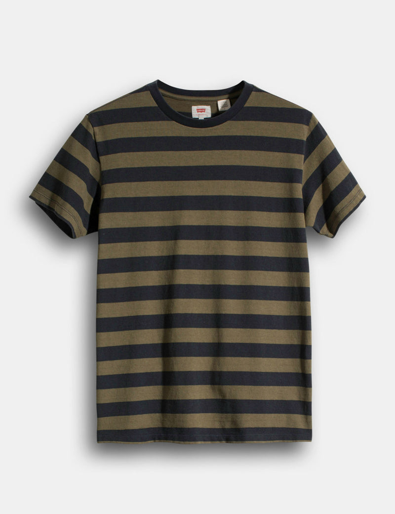 Levis Mighty Stripe T-shirt - Olive Night