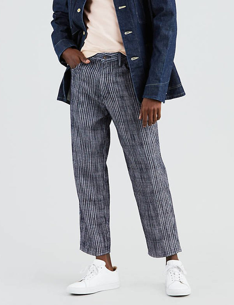 Levis Made & Crafted Draft Taper Jeans - Weller Plaid Blue