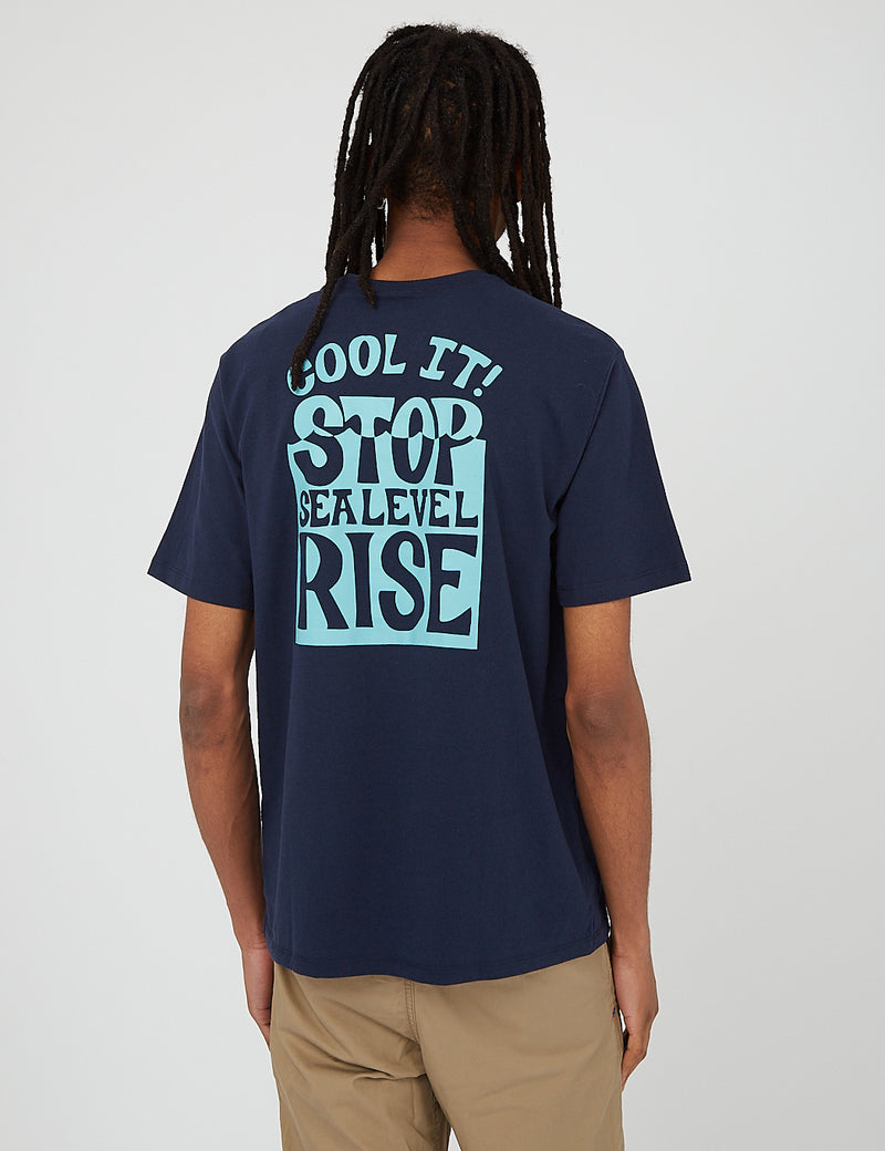 Patagonia Stop The Rise Responsibili-T-Shirt - Neues Marineblau