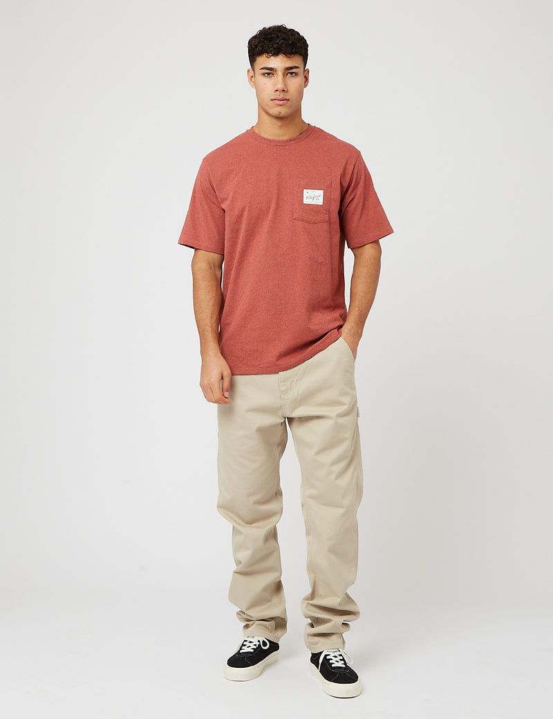 Patagoniaクオリティサーフポケットレスポンシビリ-Tシャツ-ローズヒップレッド