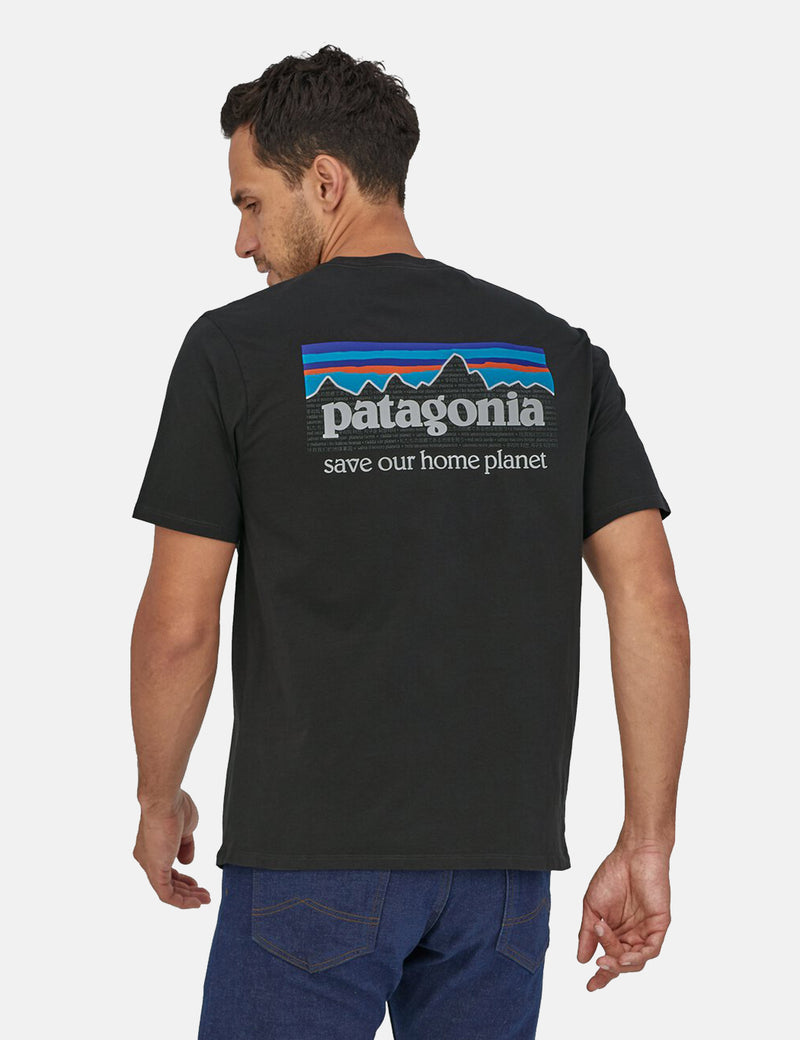 Patagonia P-6 Mission Organic T-Shirt - Ink Black