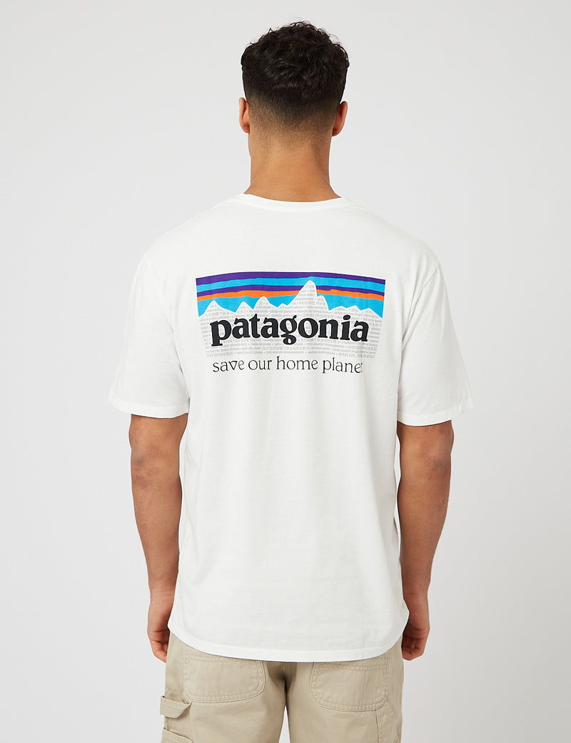T-Shirt Bio Mission Patagonia P-6 - Blanc