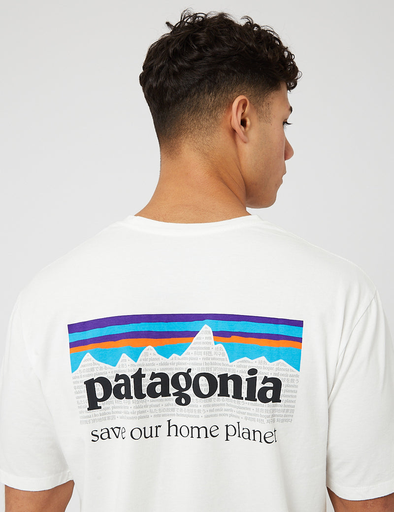Patagonia P-6 미션 오가닉 티셔츠 - 화이트