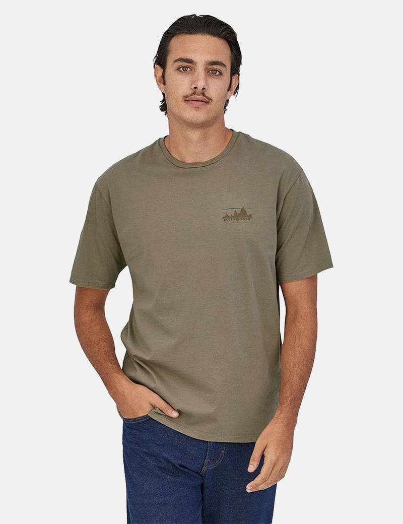 T-shirt bio Patagonia '73 Skyline - Garden Green