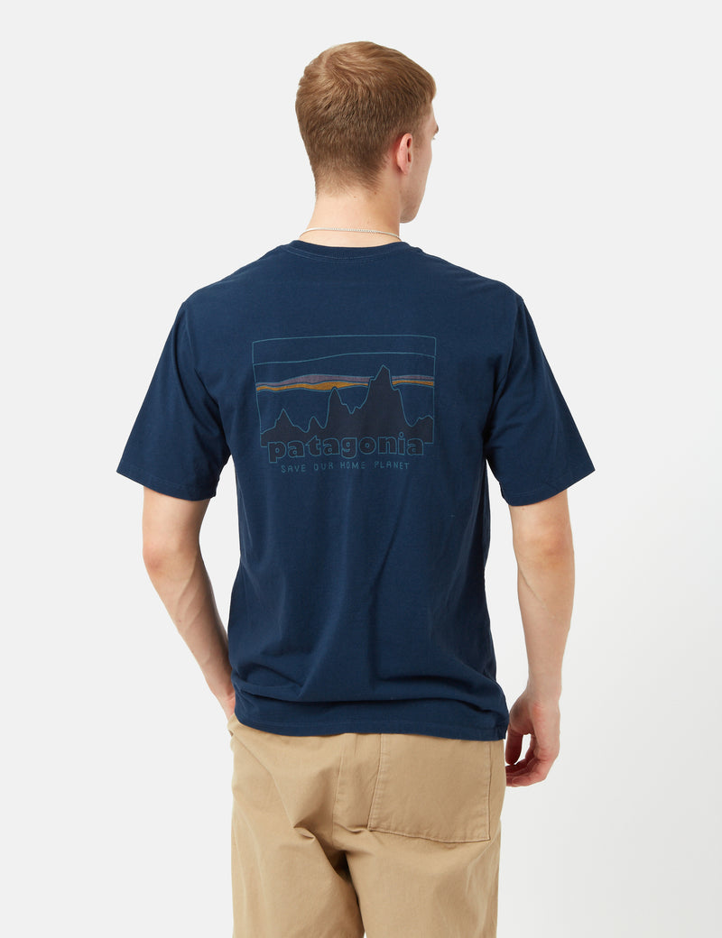 T-Shirt Patagonia '73 Skyline Organic - Tidepool Blue