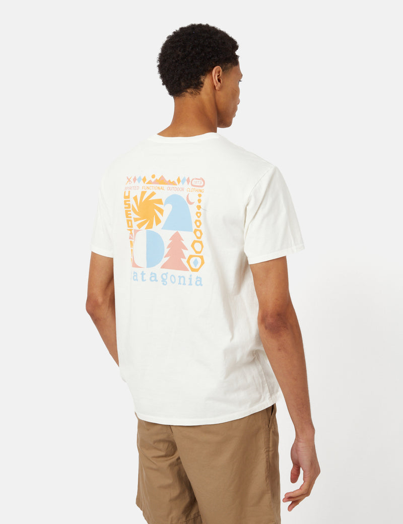T-Shirt Bio Patagonia Spirited Seasons - Birch White