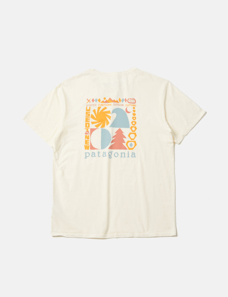 T-Shirt Bio Patagonia Spirited Seasons - Birch White