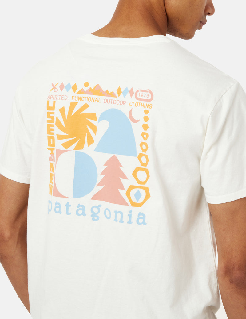 T-Shirt Bio Patagonia Spirited Seasons - Birch White