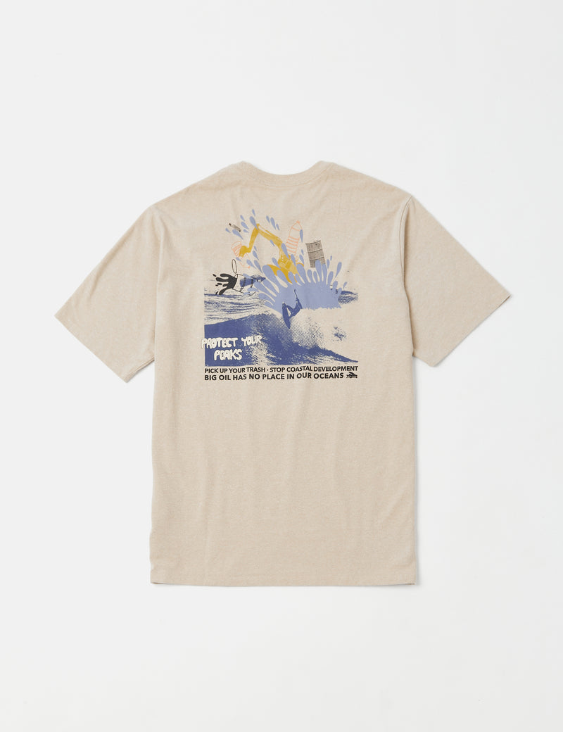 T-Shirt Patagonia PYP Trash Coast Responsibili-Tee - Oar Tan