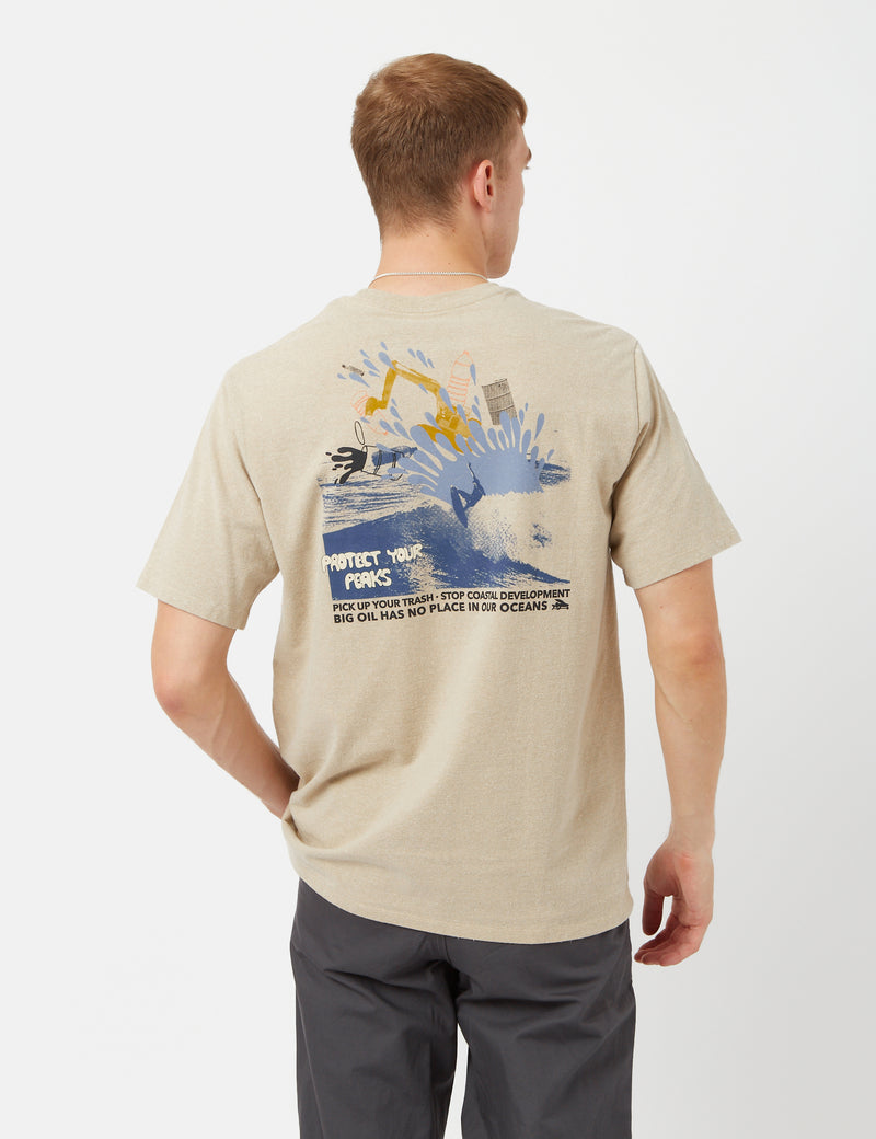 T-Shirt Patagonia PYP Trash Coast Responsibili-Tee - Oar Tan