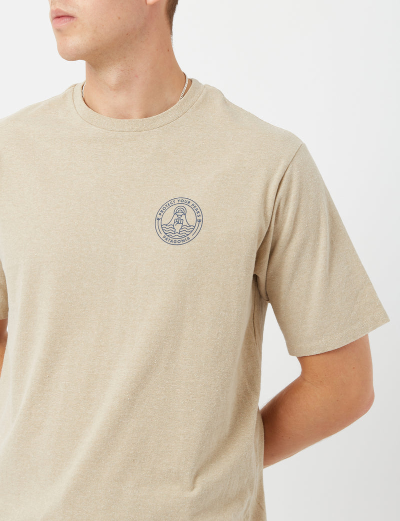 T-Shirt Patagonia PYP Trash Coast Responsibili-Tee - Oar Tan
