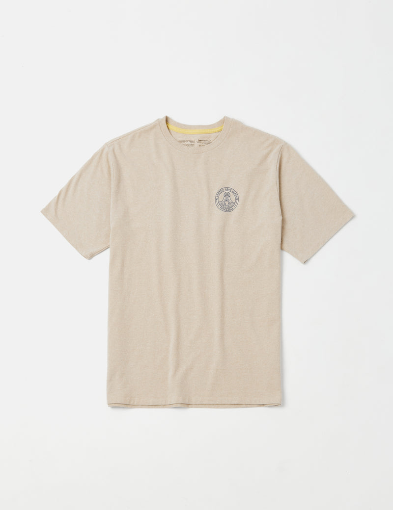 T-Shirt Patagonia PYP Trash Coast Responsibili-Tee - Oar Tan