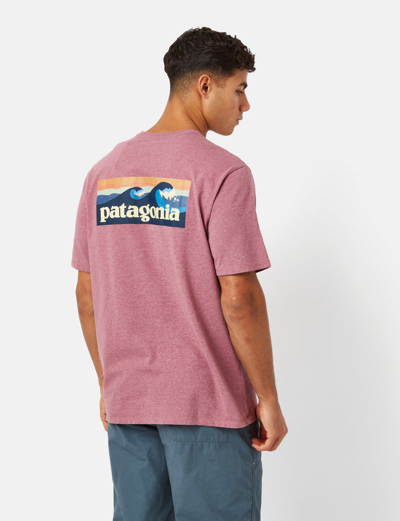 Patagonia Boardshort Logo Pocket T-Shirt - Evening Mauve