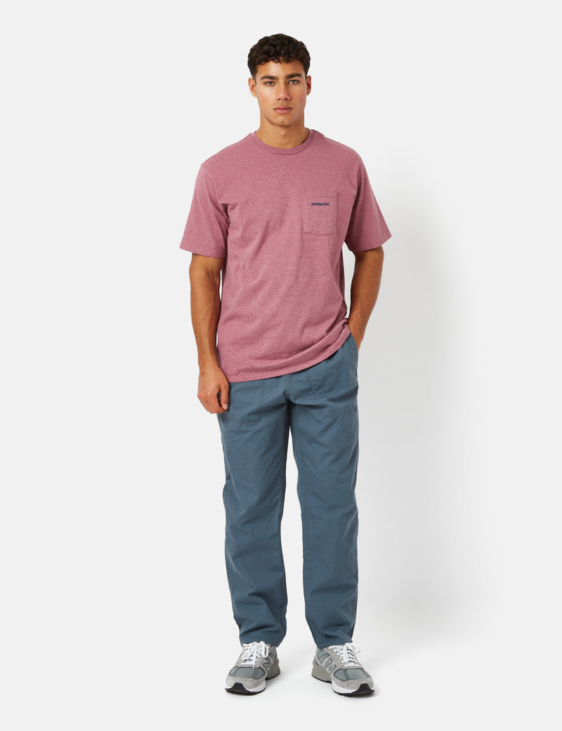 Patagonia Boardshort Logo Pocket T-Shirt - Evening Mauve