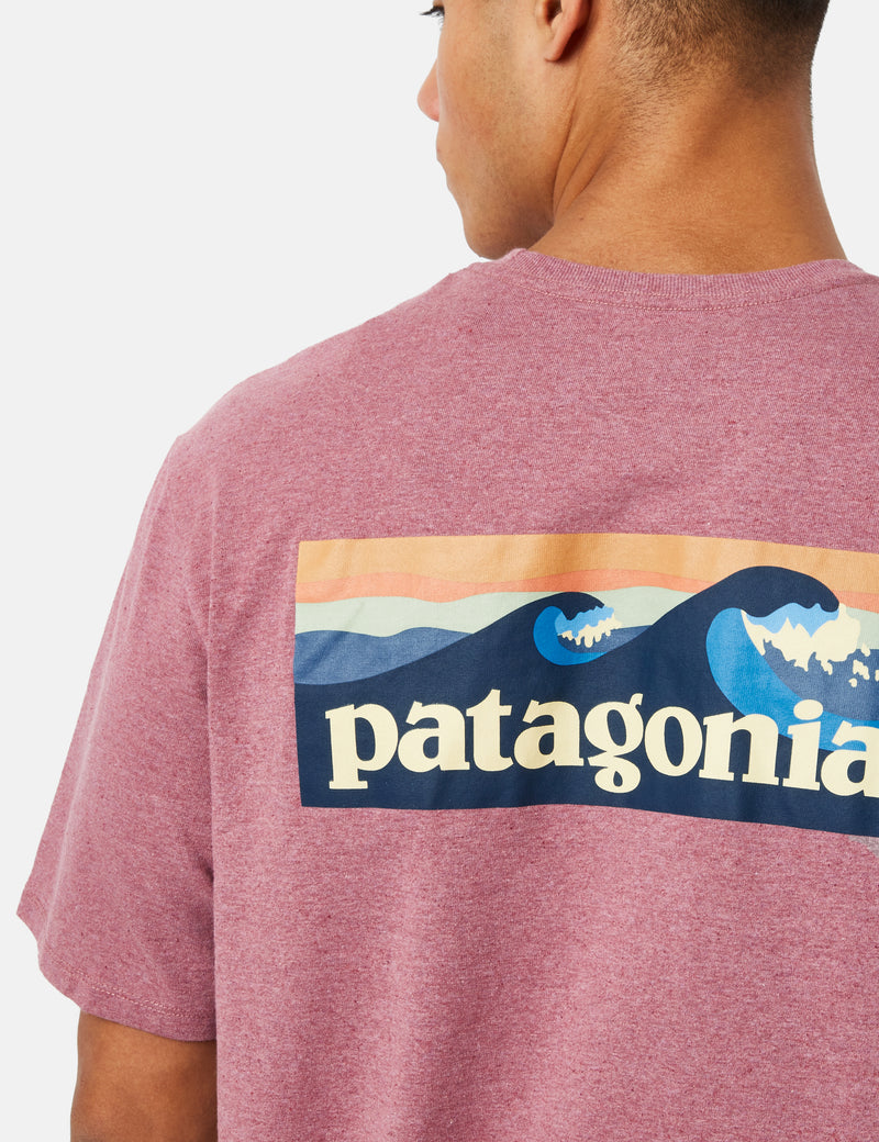 Patagonia Boardshort Logo Pocket T-Shirt - Evening Mauve