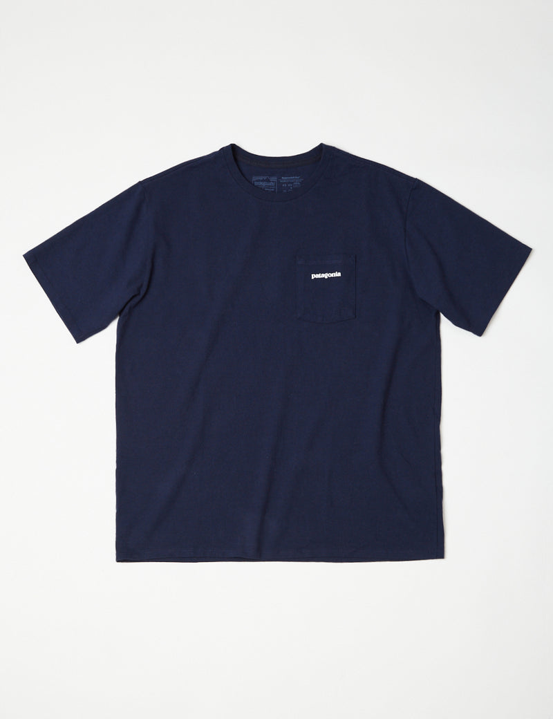 Patagonia BoardShorts Logo Pocket Responsibili-Tee T-shirt - Stone Blue