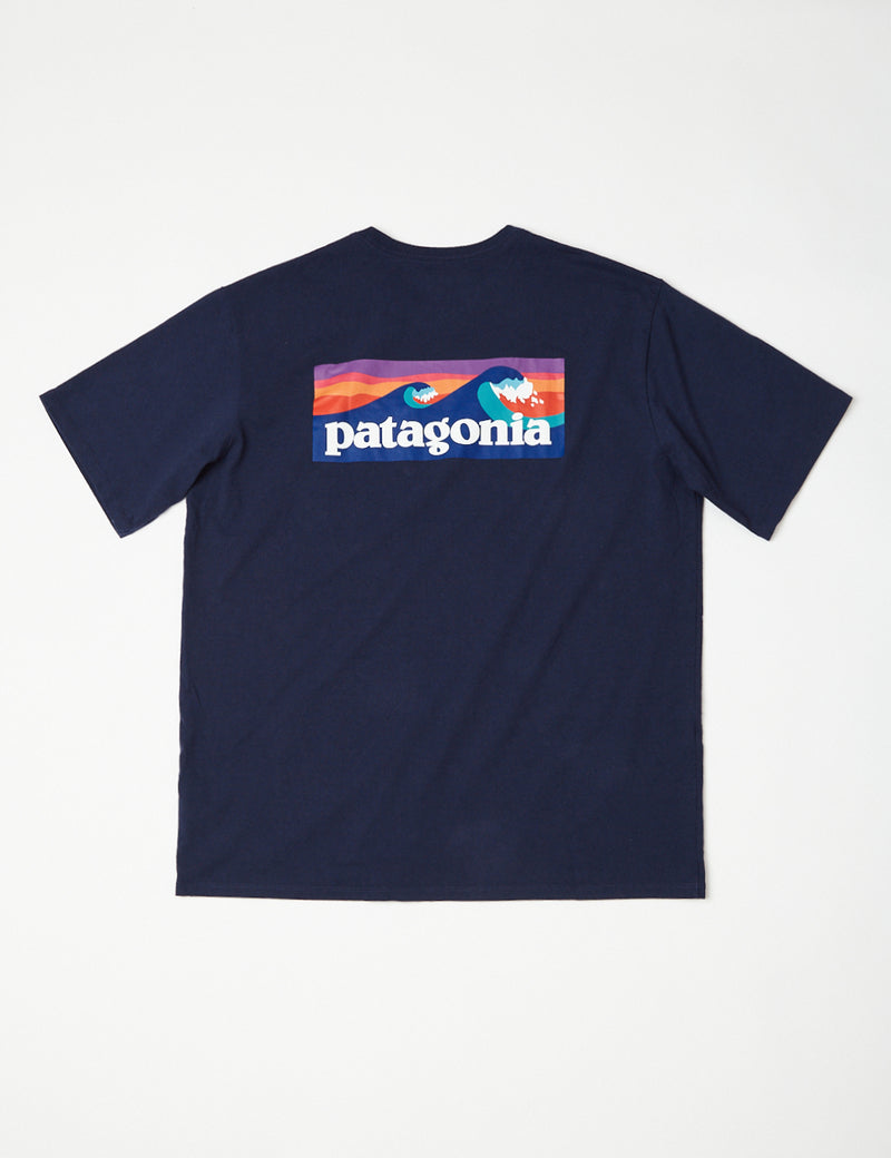 T-shirt Patagonia BoardShorts Logo Pocket Responsibili-Tee - Stone Blue