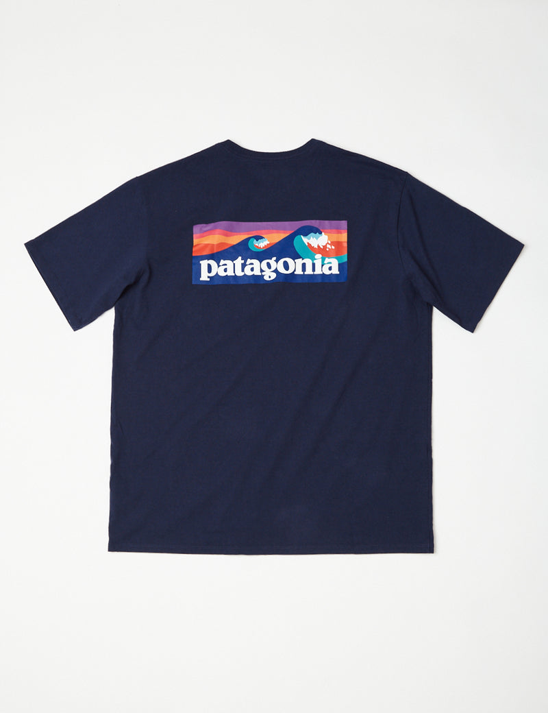 Patagoniaボードショーツ ロゴ ポケット レスポンシビリ Tシャツ - ストーン ブルー