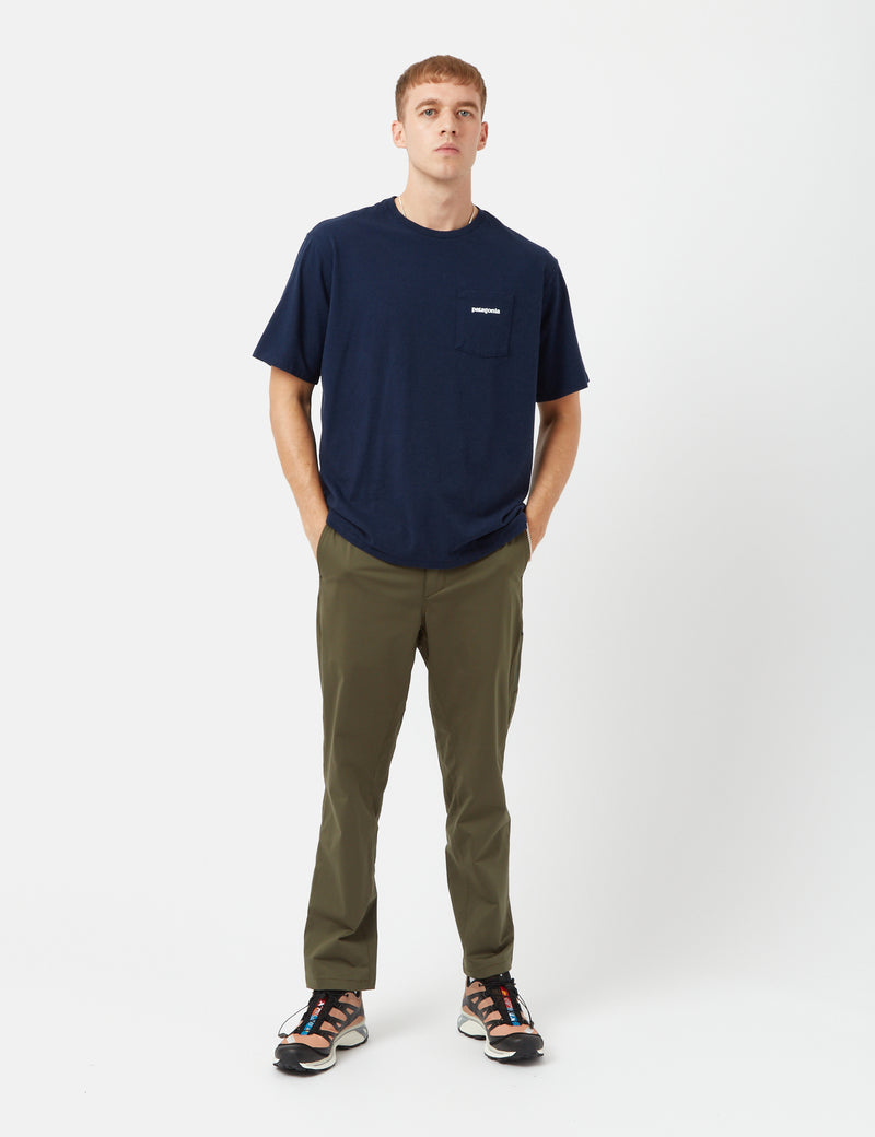 T-shirt Patagonia BoardShorts Logo Pocket Responsibili-Tee - Stone Blue