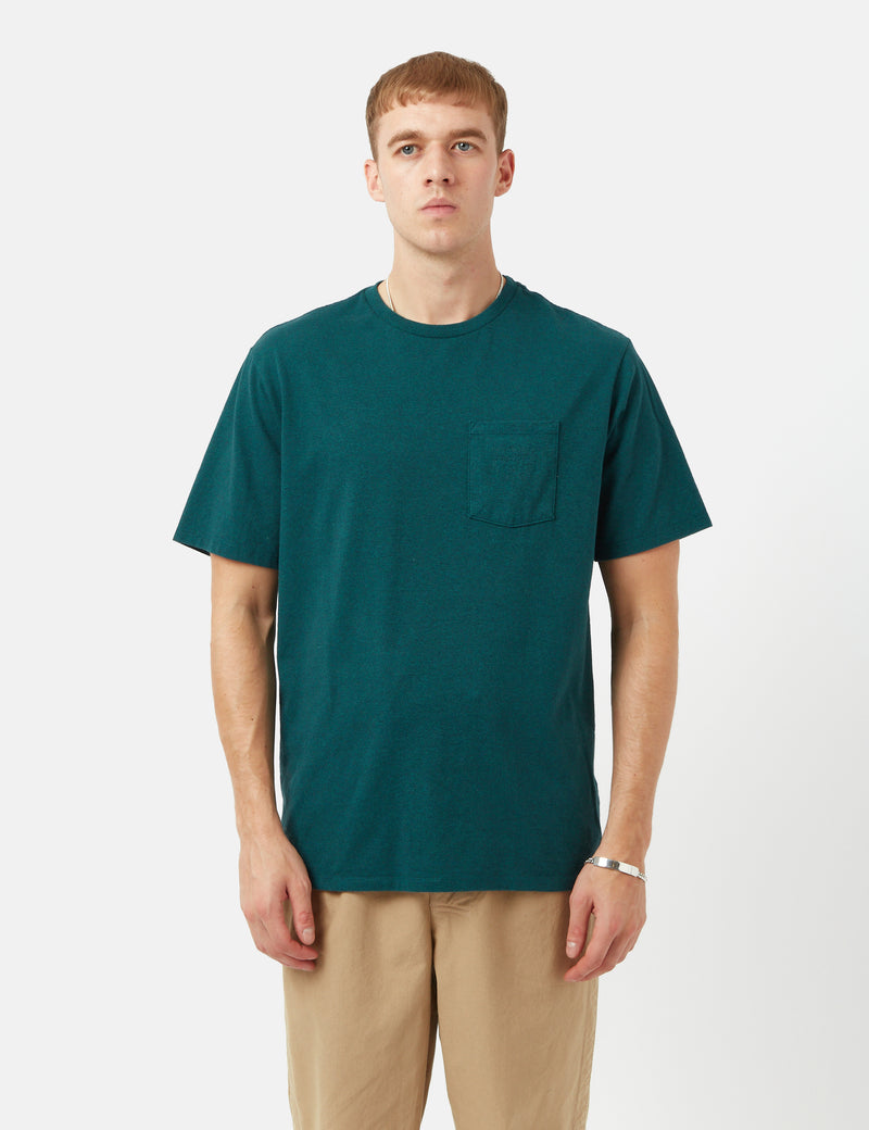 Patagoniaフォージマーククレストポケットレスポンシビリ-Tシャツ-ボレアリスグリーン