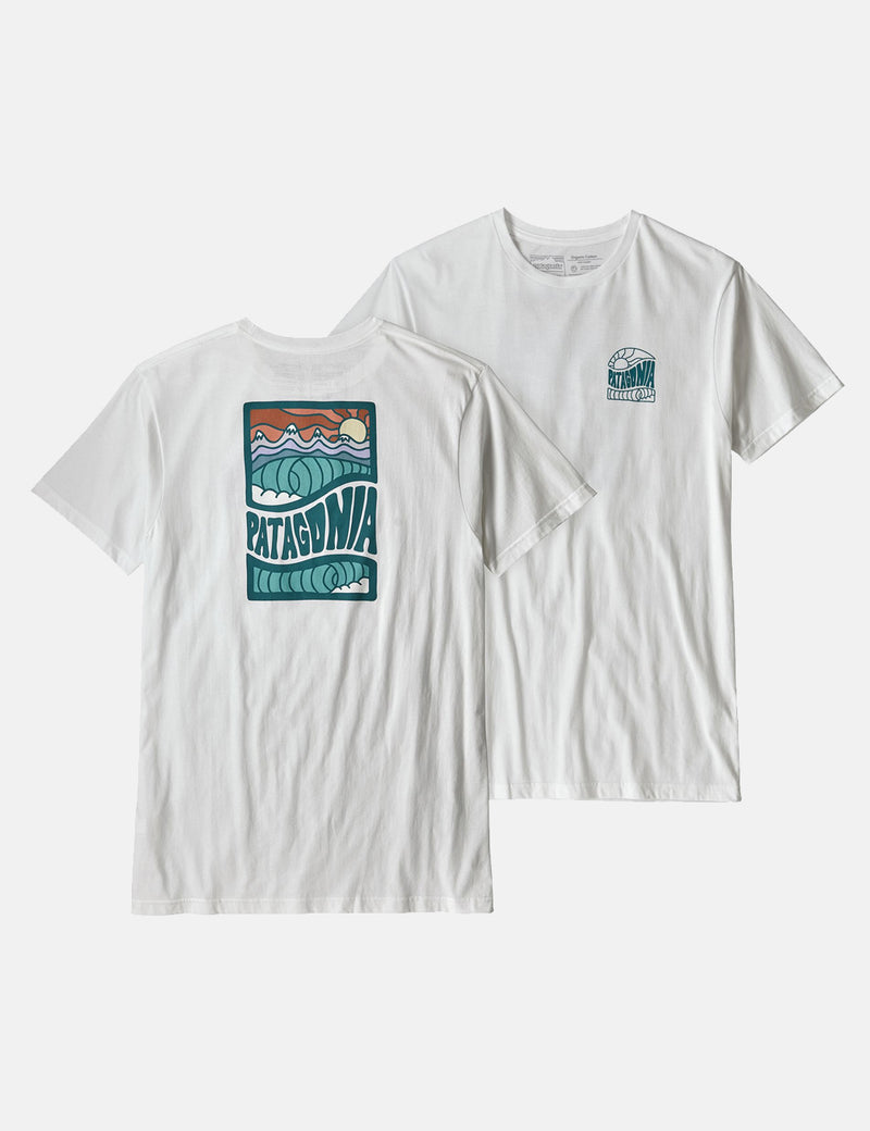 Patagonia Cosmic Peaks Organic T­-Shirt - White