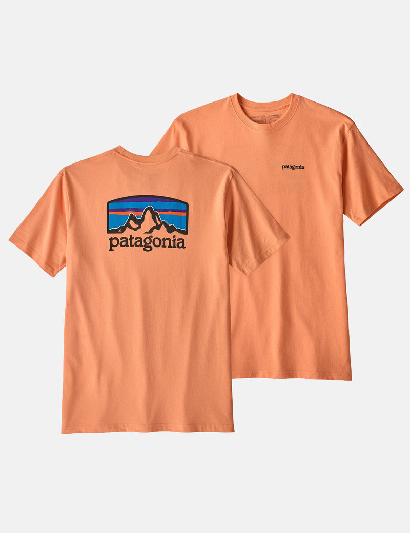 パタゴニアフィッツロイホライゾンレスポンシビリ-Tシャツ-ピーチシャーベットオレンジ