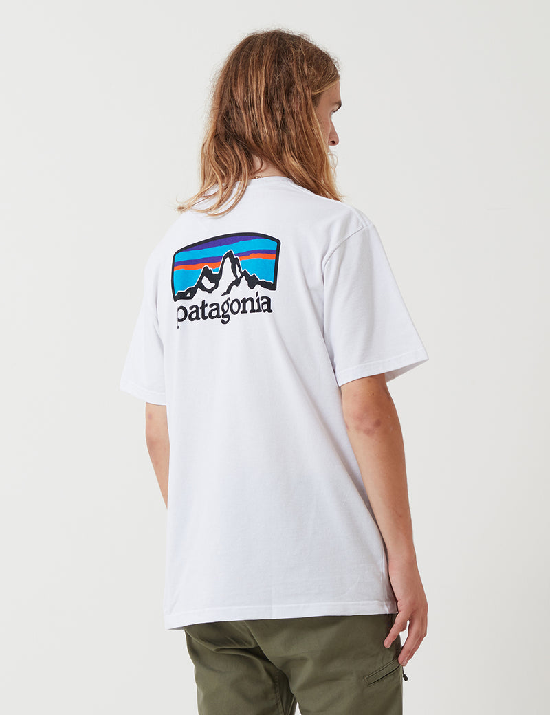 T-shirt Patagonia Fitz Roy Horizons Responsibili-Tee - White