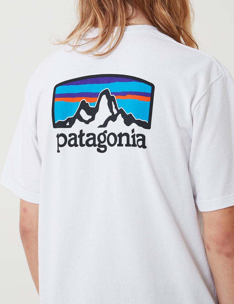 Patagonia フィッツロイ・ホライズンズ・レスポンシビリティー・Tシャツ - ホワイト