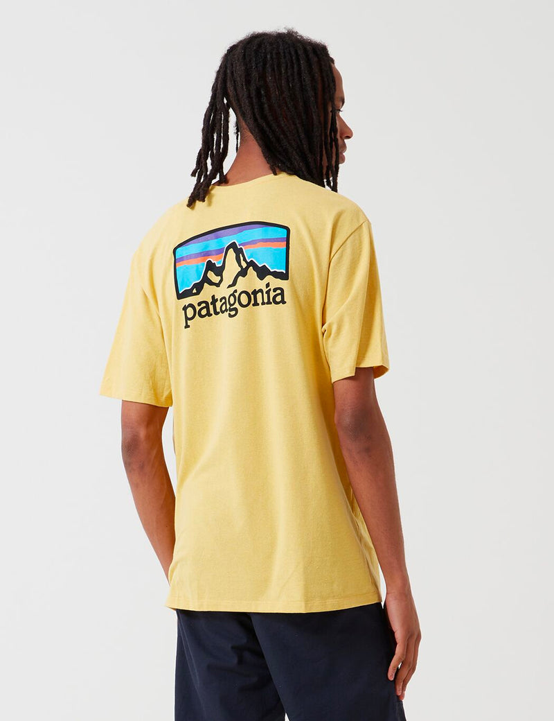 Patagonia Fitz Roy Horizons Responsibili-Tee 티셔츠-Surfboard Yellow