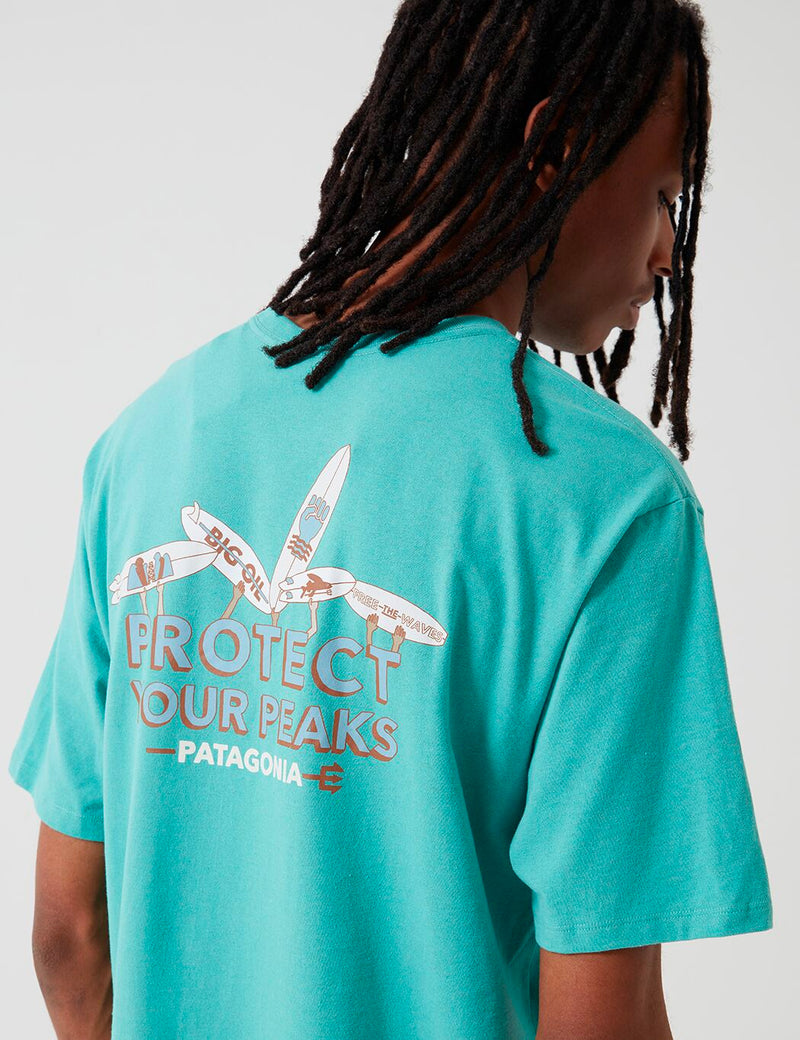 Patagonia Keep The Stoke Stoked Responsibili-Tee T-Shirt - Light Beryl Green