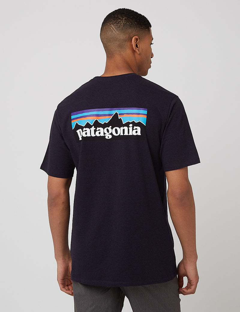 パタゴニアP-6ロゴレスポンシビリ-Tシャツ-ピトンパープル