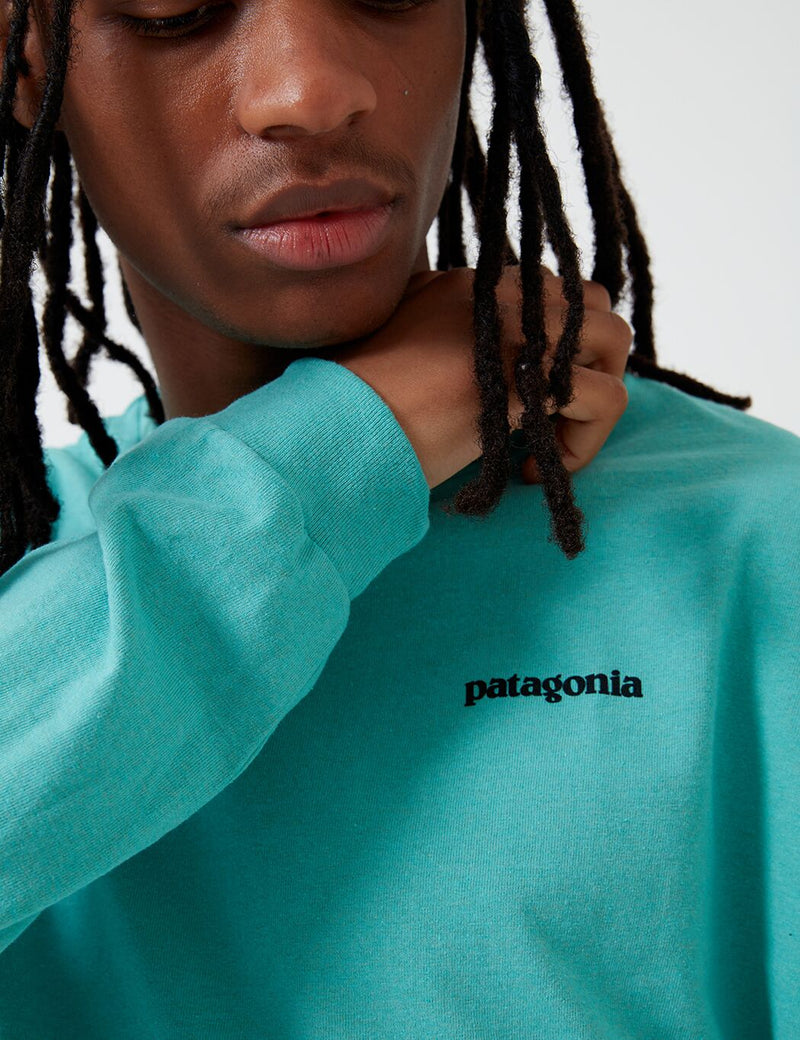 T-Shirt à Manche Longue Patagonia P-6 Logo Responsibili-Tee - Light Beryl Green