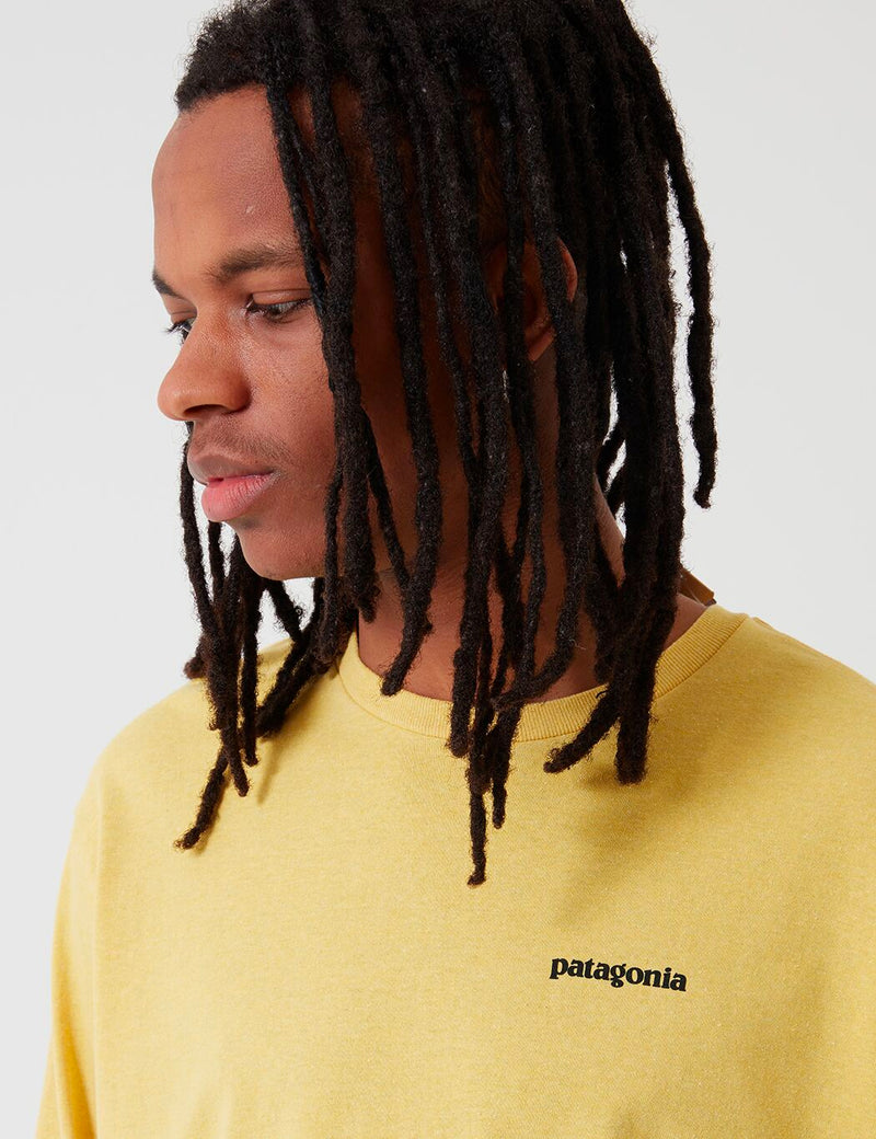 Patagonia P-6 Logo Responsibili-Tee Long Sleeve T-Shirt - Surfboard Yellow