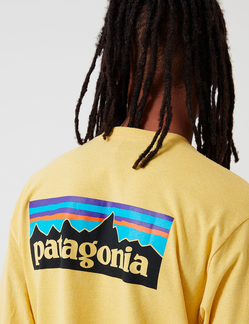 Patagonia P-6 Logo Responsibili-Tee Long Sleeve T-Shirt - Surfboard Yellow