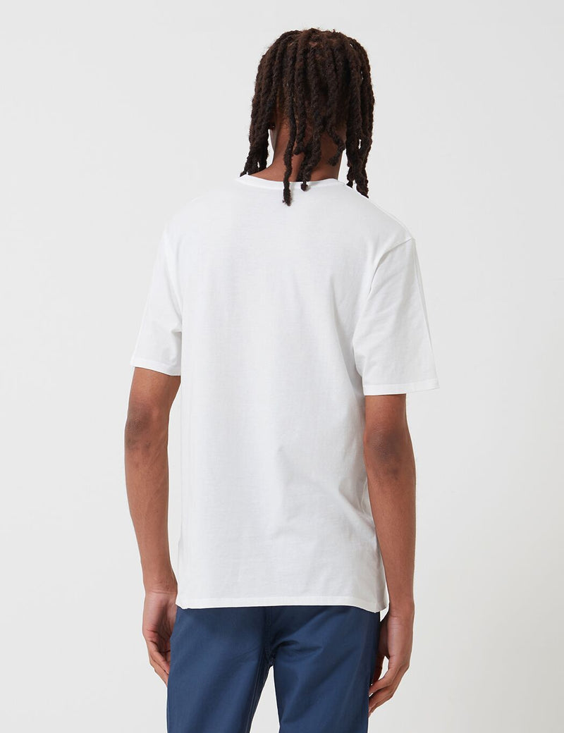 パタゴニアフィッツロイベアTシャツ-ホワイト