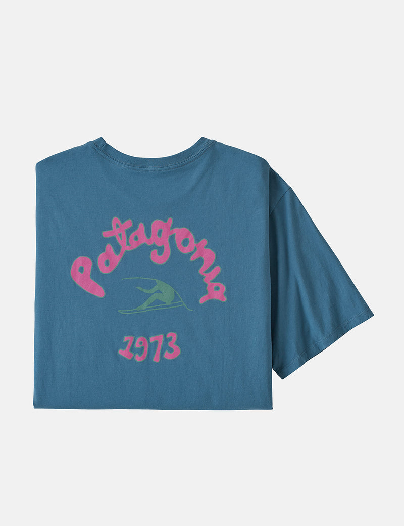 Patagonia 비전 미션 오가닉 티셔츠-피전 블루