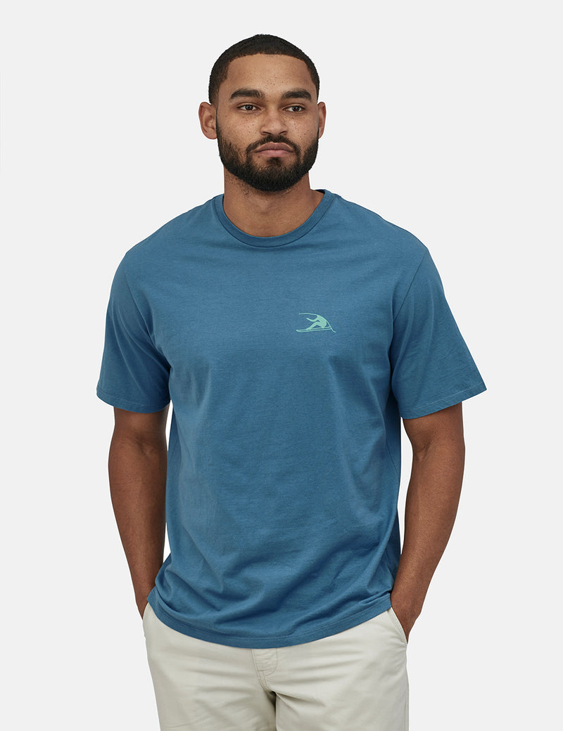 パタゴニアビジョンミッションオーガニックTシャツ-ピジョンブルー
