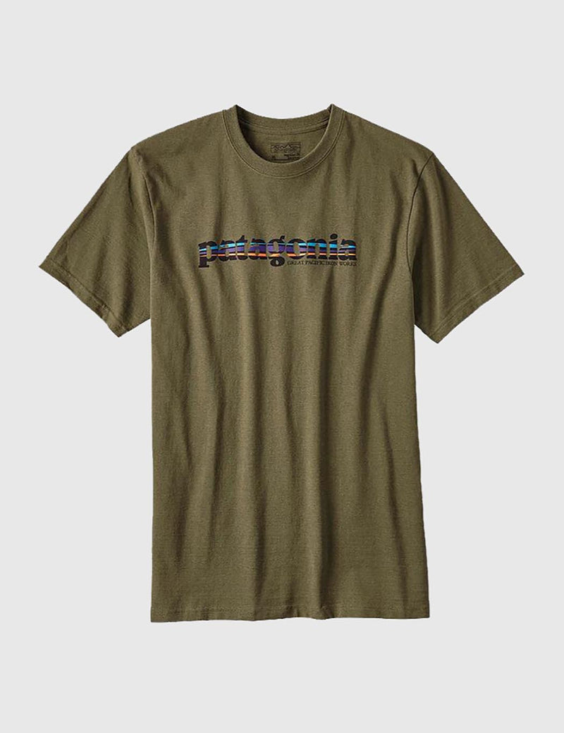 Patagonia 73 Text Logo T-Shirt - Gorge Green