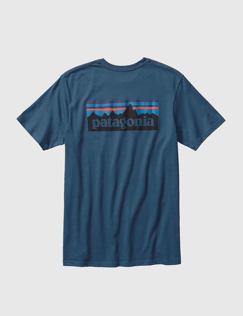 Patagonia P-6 Logo T-Shirt - Glass Blue