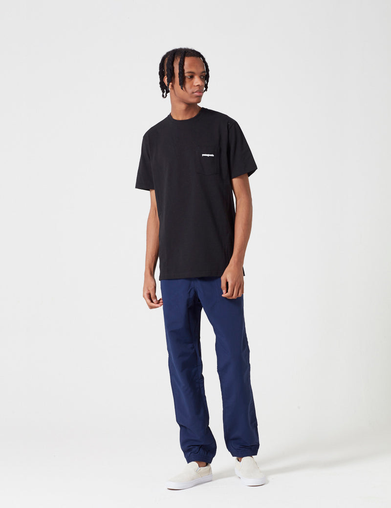 Patagonia P-6 Logo Pocket T-Shirt - Black