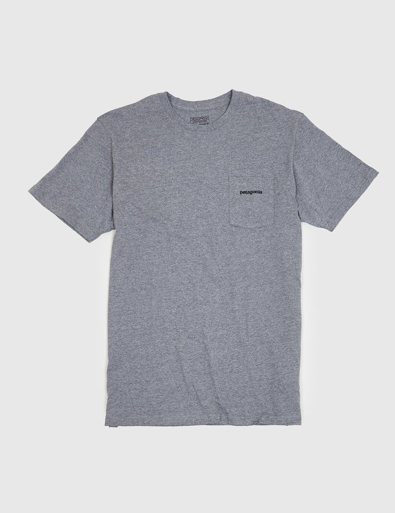 Patagonia P-6 Logo Pocket Responsibili-Tee T-Shirt - Gravel Heather Grey