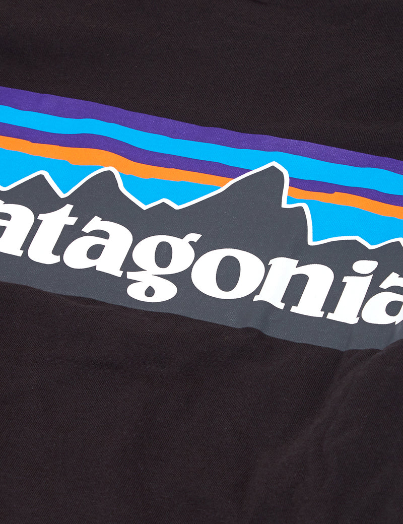 Patagonia P-6 Logo Responsibili-Tee Long Sleeved T-Shirt - Black
