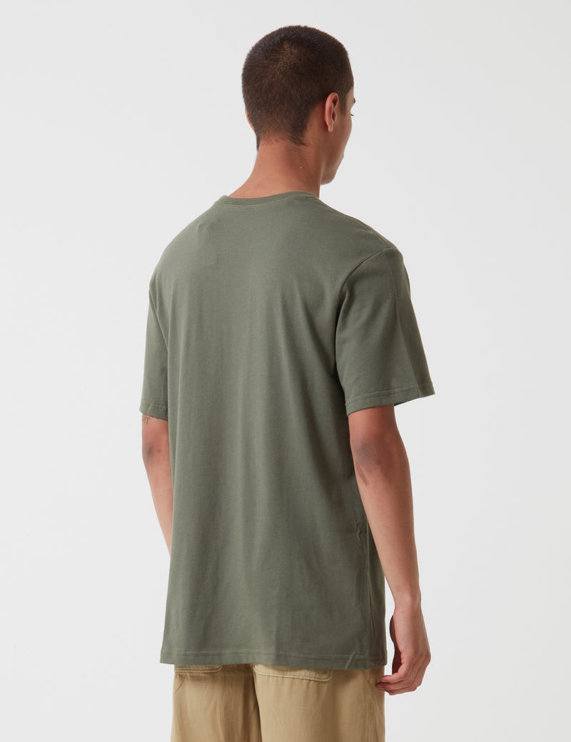 T-Shirt Autocollant Patagonia Shop - Vert Industriel