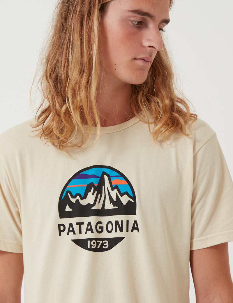 T-Shirt Bio Patagonia Fitz Roy Scope - Oyster White