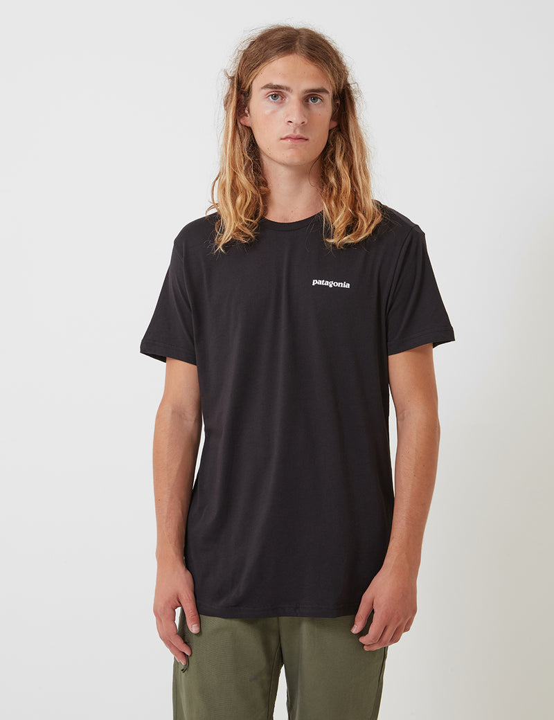 Patagonia P-6 Logo Organic T-Shirt - Black