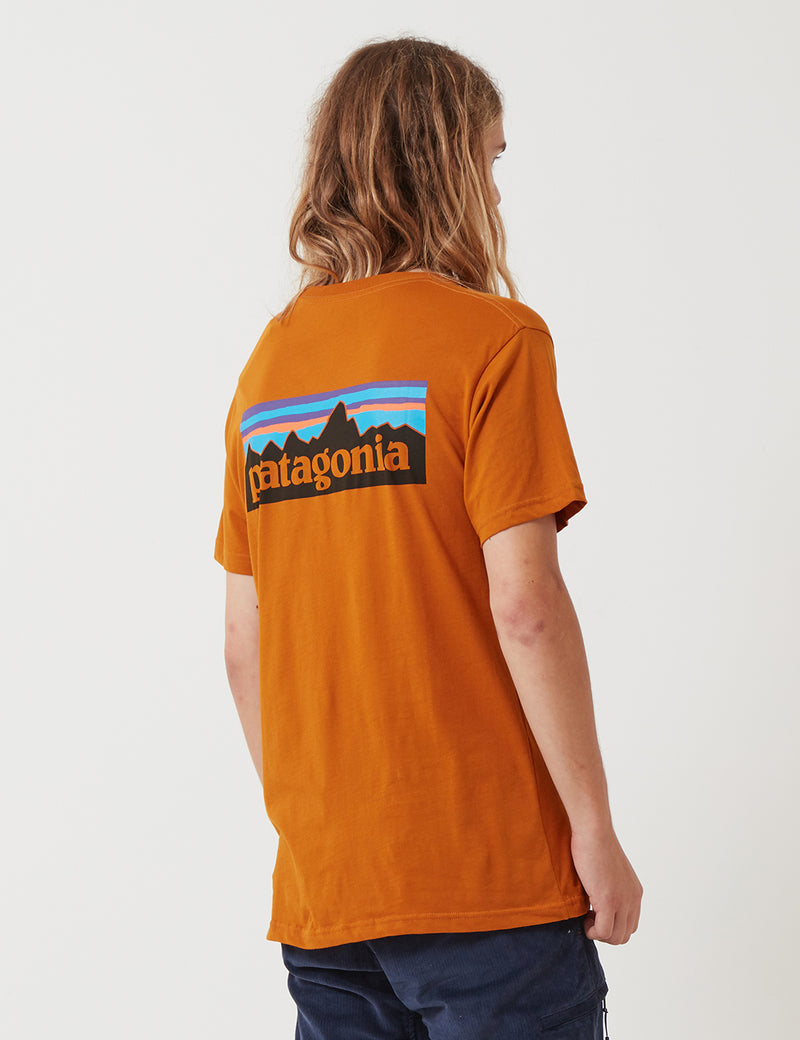 Patagonia P-6 Logo Organic T-Shirt - Hammonds Gold