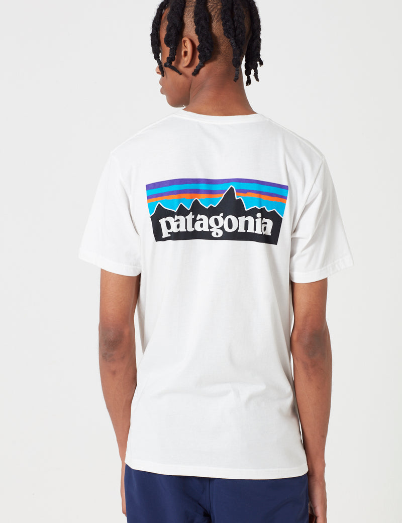 T-shirt Patagonia P-6 Logo Responsibili-Tee - White