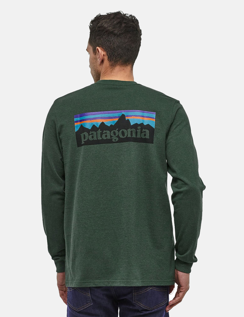 Patagonia P-6 Logo Responsibili-Tee Long Sleeve T-Shirt - Alder Green