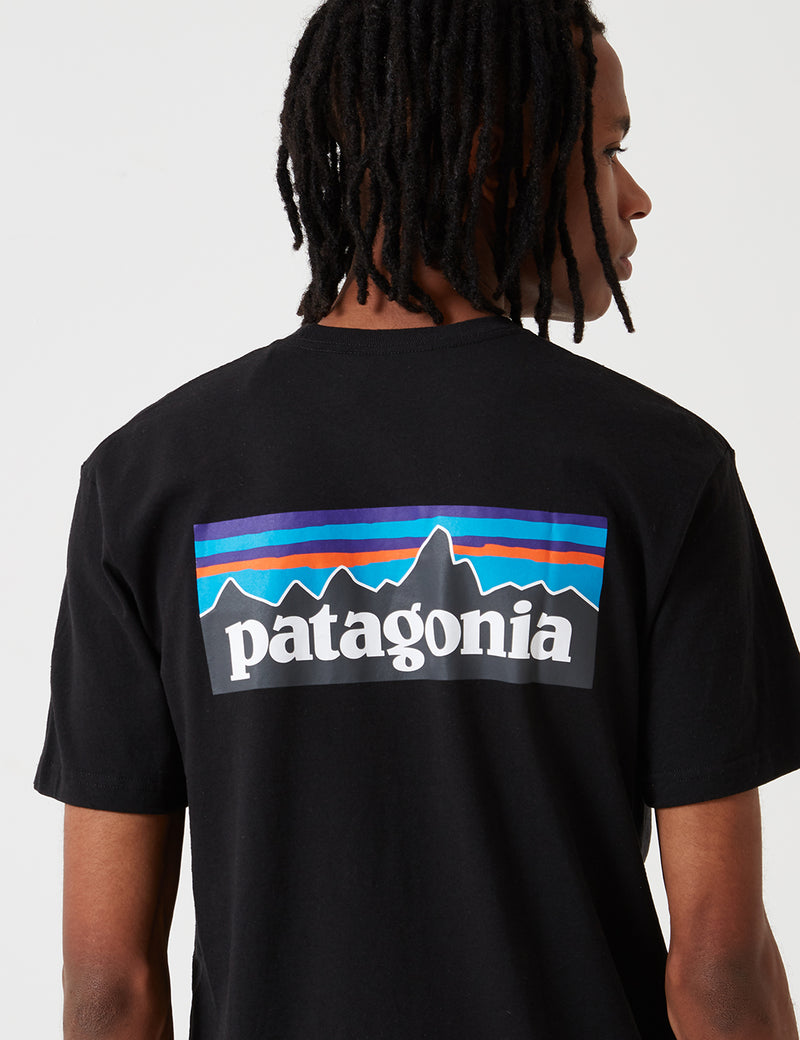T-shirt Patagonia P-6 Logo Responsibili-Tee - Black