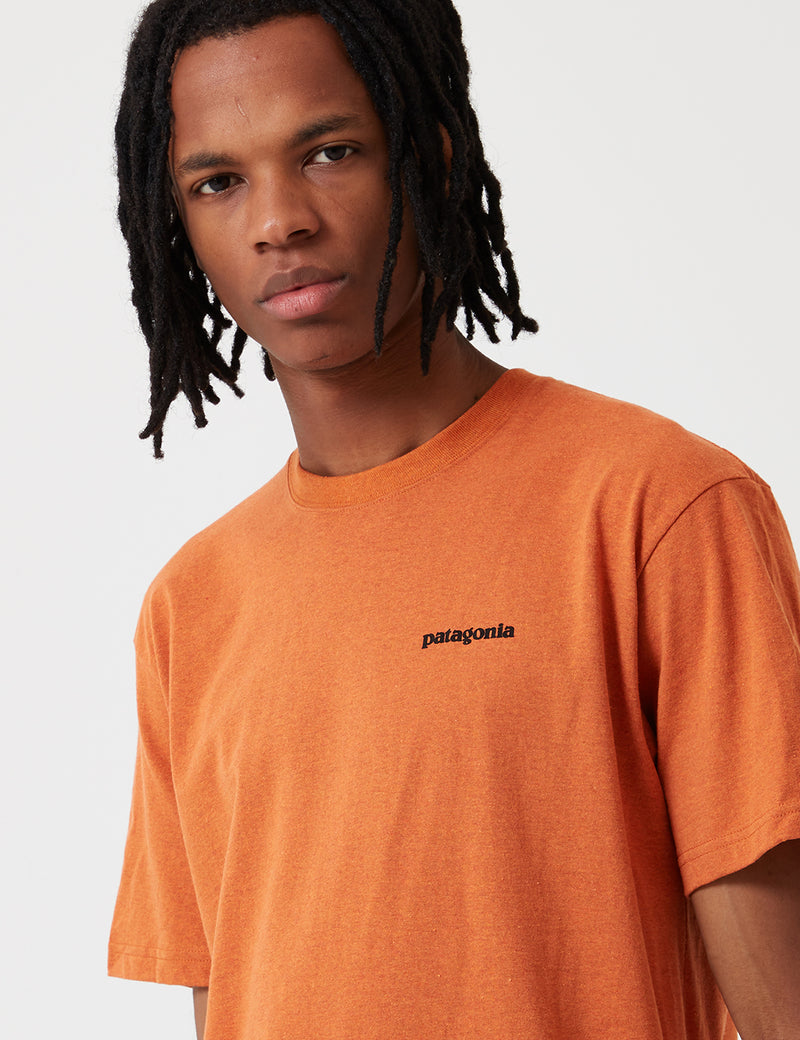 Patagonia P 6 Logo Responsibili Tee T Shirt Marigold Yellow URBAN EXCESS